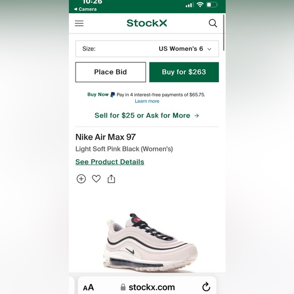 Pre-owned Nike Air Max 97
Light Soft Pink Black - Picture 7 of 7